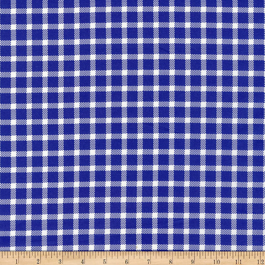 Buffalo Check Windowpane Blue Buffalo Blue Paintbrush Studios Cotton Fabric