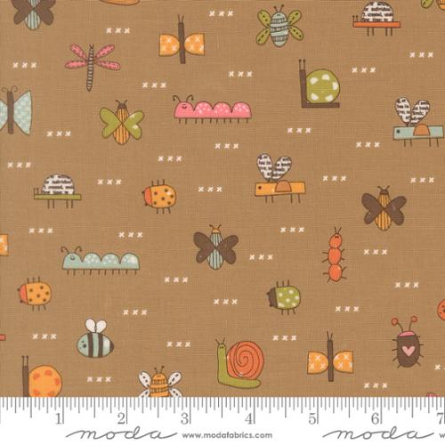 Bug Collector The Bugs Novelty Main Stone Brown Sweetwater Moda Cotton Fabric MD-55731-19