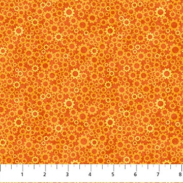 Build your Own World Bolts Orange Northcott Cotton Fabric