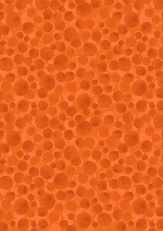 Bumbleberries Blender Brazilian Orange Lewis & Irene Cotton Fabric LI-BB020