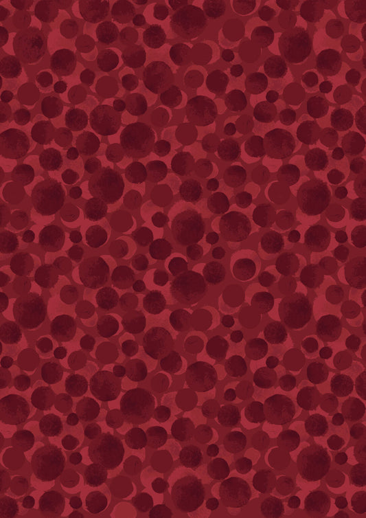 Bumbleberries Blender Dark Red Lewis & Irene Cotton Fabric LI-BB026