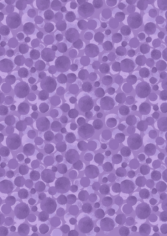 Bumbleberries Blender English Lavender Lewis & Irene Cotton Fabric LI-BB034