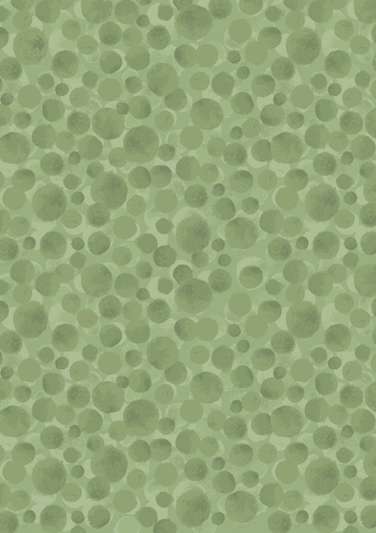 Bumbleberries Blender Green Lewis & Irene Cotton Fabric LI-BB010