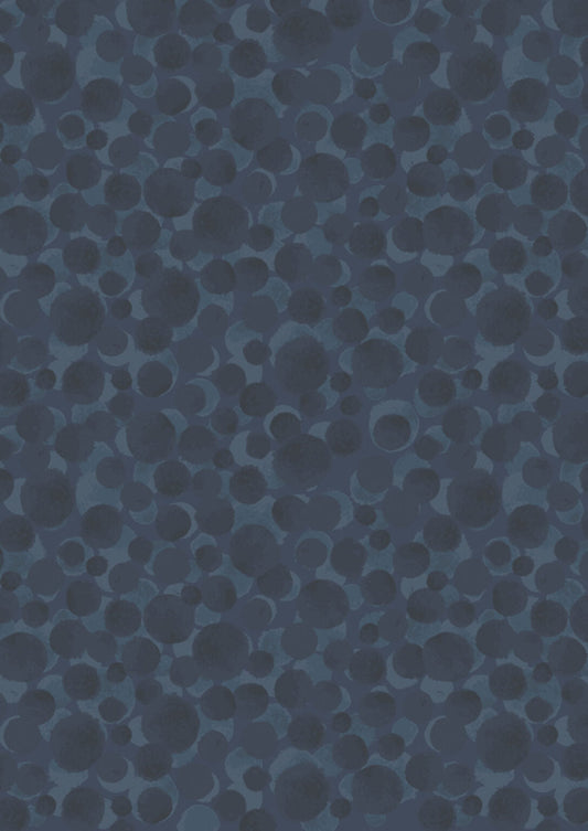 Bumbleberries Blender Indigo Lewis & Irene Cotton Fabric LI-BB029