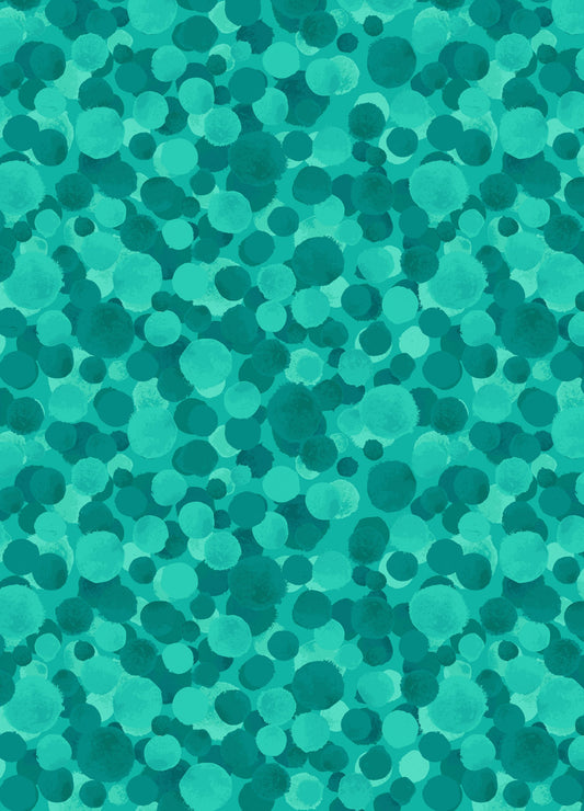 Bumbleberries Blender Jewel Jade Multi Lewis & Irene Cotton Fabric LI-BB035