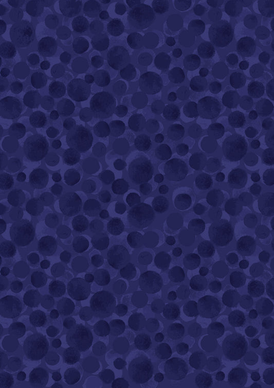 Bumbleberries Blender Navy Blue Lewis & Irene Cotton Fabric LI-BB028