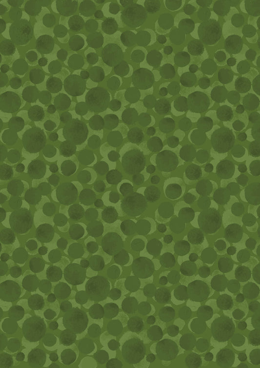 Bumbleberries Blender New Forest Green Lewis & Irene Cotton Fabric LI-BB022