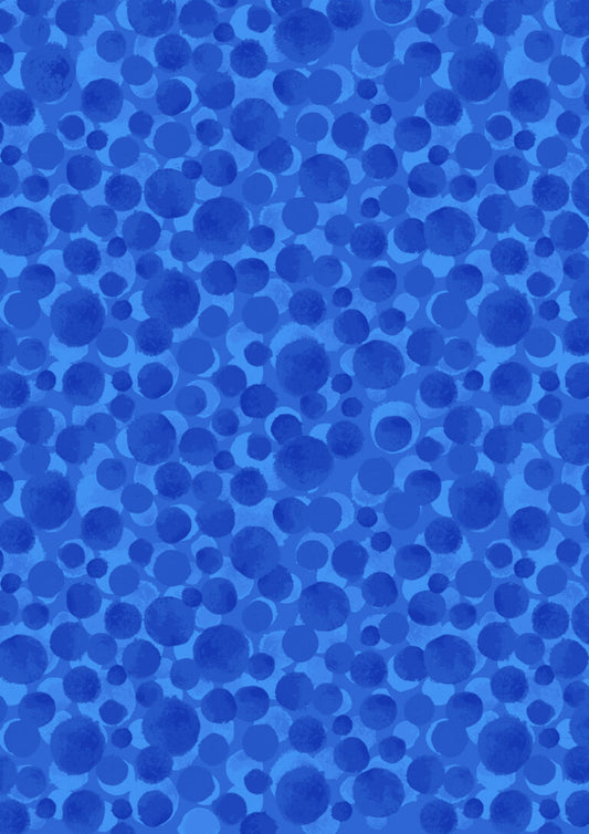 Bumbleberries FLANNEL Aegean Blue Lewis & Irene Cotton Fabric LI-BBL23