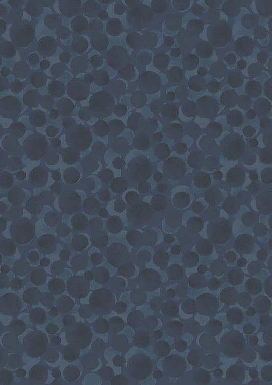 Bumbleberries FLANNEL Indigo Blue Lewis & Irene Cotton Fabric LI-BBL19