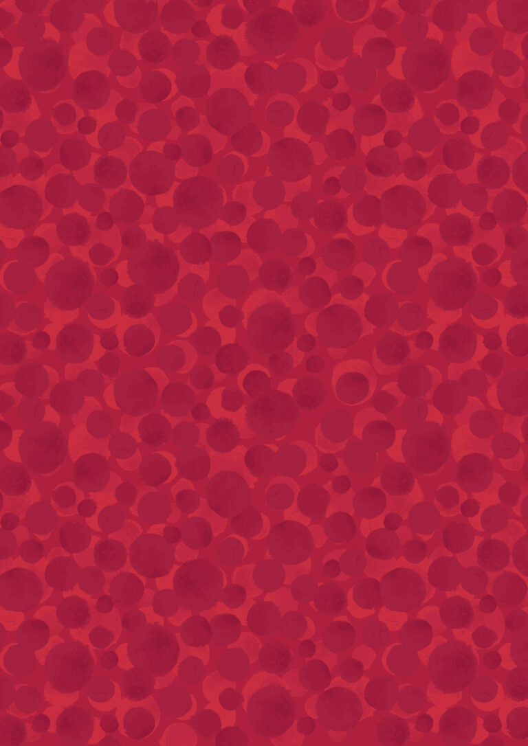 Bumbleberries FLANNEL Postbox Red Lewis & Irene Cotton Fabric LI-BBL184