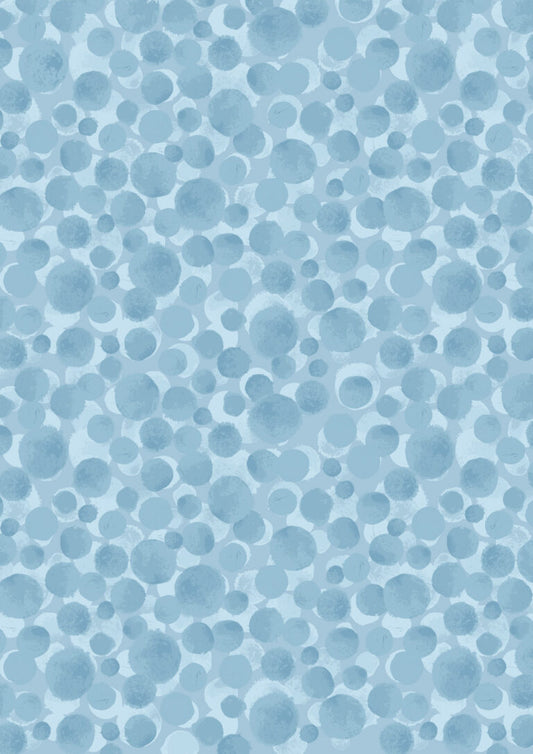 Bumbleberries FLANNEL Zennor Blue Lewis & Irene Cotton Fabric LI-BBL15