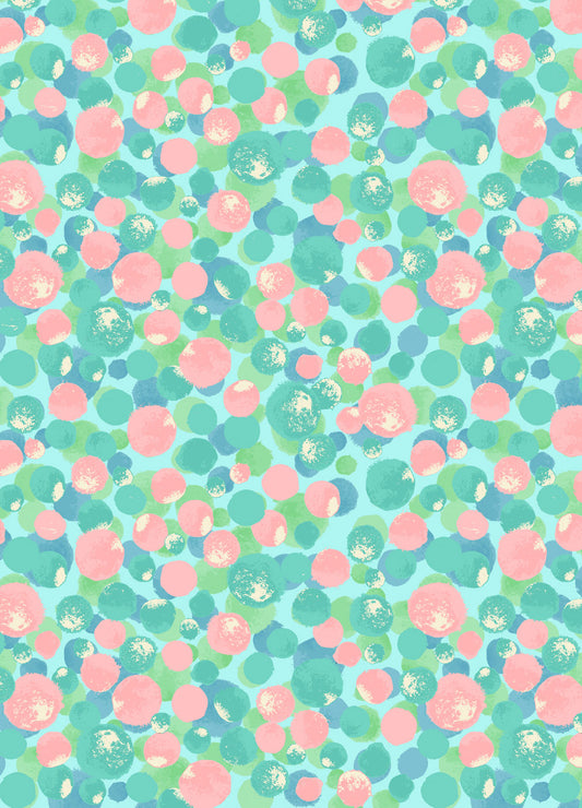 Bumbleberries Mermaid's Tale Pearl Lewis & Irene Cotton Fabric LI-BB041