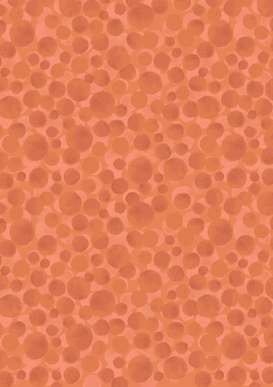 Bumbleberries Orange Metallic Lewis & Irene Cotton Fabric LI-BB272