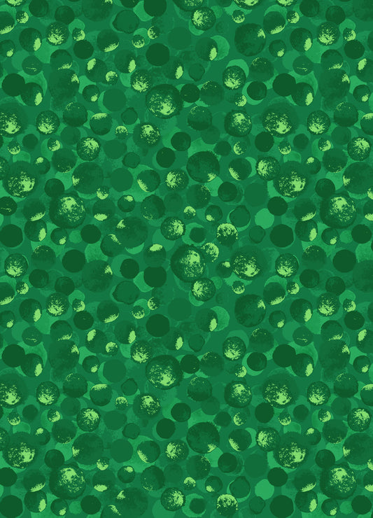 Bumbleberries Shimmering Forest Metallic Lewis & Irene Cotton Fabric LI-BB043