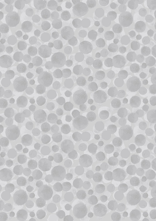 Bumbleberries Silver Metallic Lewis & Irene Cotton Fabric LI-BB149