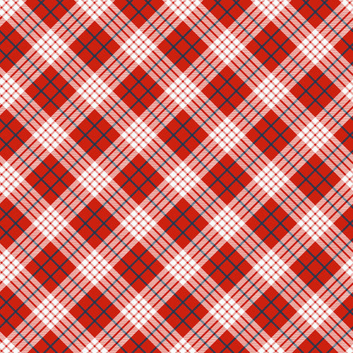 Bundle-Up Bias Plaid Red Barb Tourtillotte Henry Glass Cotton Fabric