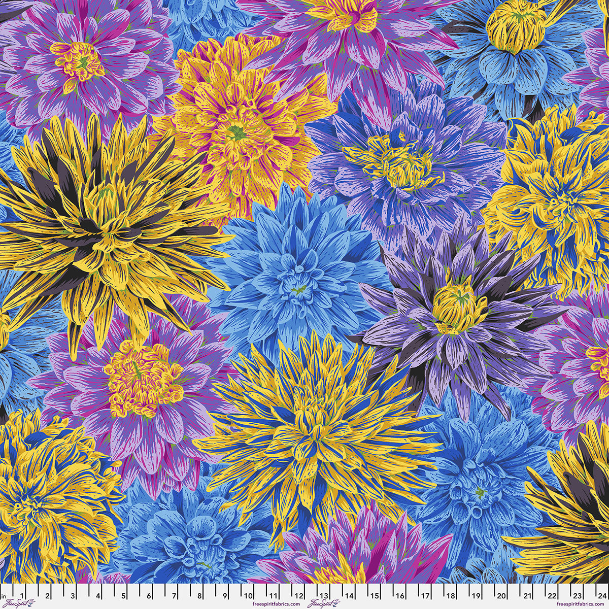 Bursting Stripes Cool August 2026 Kaffe Fassett Collective Free Spirit Cotton Fabric FS-PWPJ137.COOL