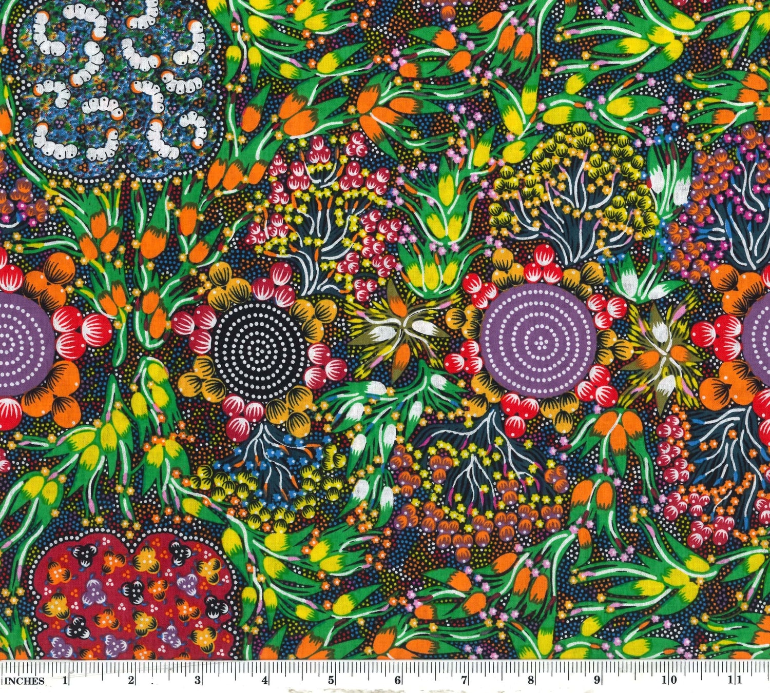 Bush Plum and Bush Banana Dreaming Multi Marilyn Abbott M&S Textiles Australia Cotton Fabric MSTA-BPBBM-Multi | US Fabric Shop
