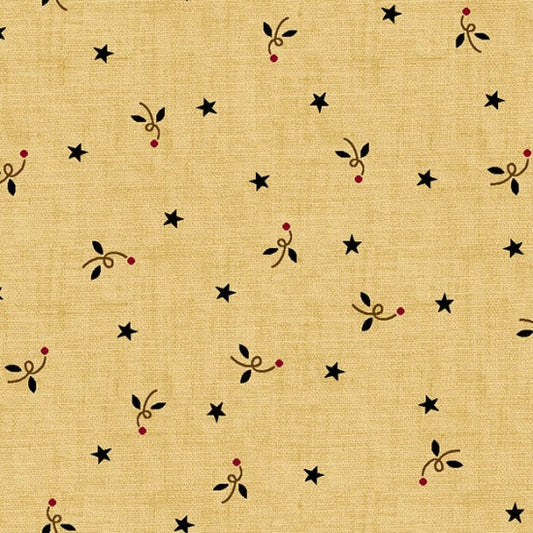 Butter Churn Basics Stars Tan Kim Diehl Henry Glass Cotton Fabric HG-6286-33