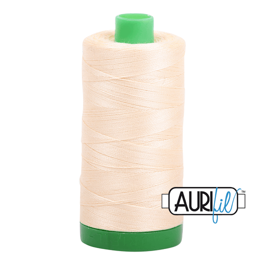 Butter Light Yellow 40 wt 1094 yd Large Spool Aurifil  Cotton Quilting Thread AF-MK40SC6-2123