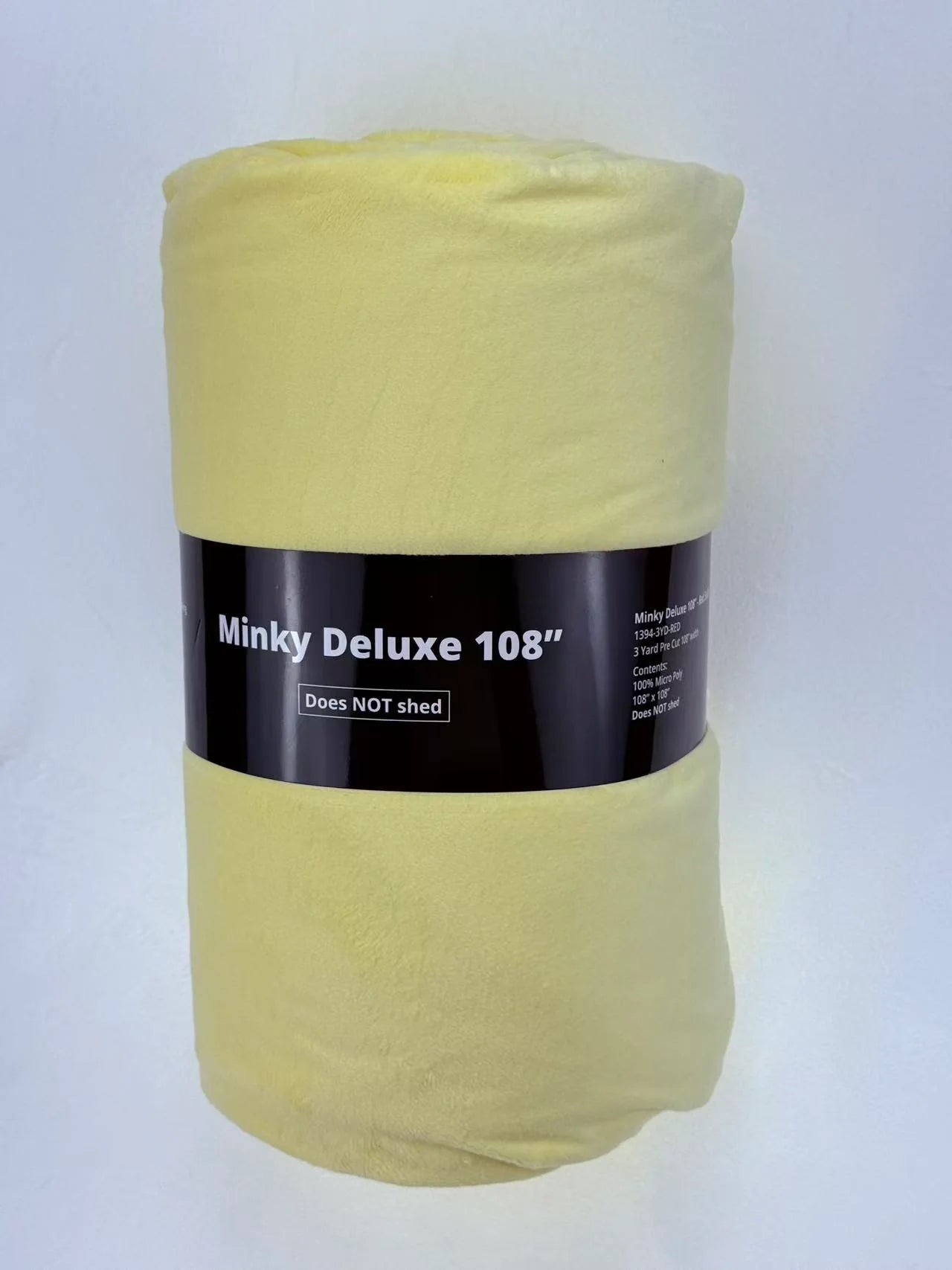 Butter Solid Minky Deluxe 3YD Precut 108" Wideback Sykel Enterprises Polyester Fabric SYK-1394-3YD-BUTTER | US Fabric Shop
