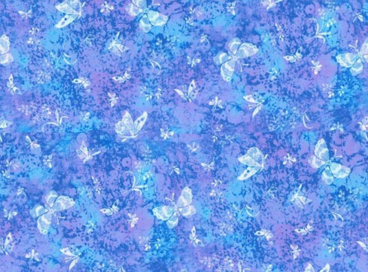 Butterflies Blue Fabric Traditions Cotton FabricTradition