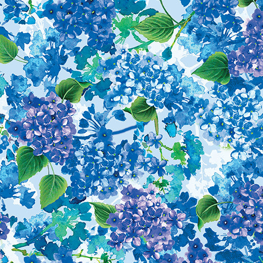 Butterfly Bliss Floral Bliss Light Blue Kanvas Studio Benartex Cotton Fabric