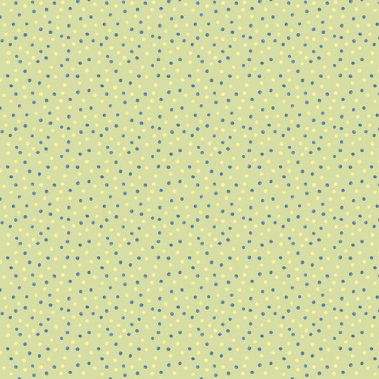 Buzzin My Gnome-iezz Watercolor Dots Green Susan Winget Wilmington Prints Cotton Fabric