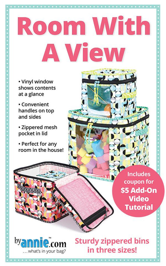 By Annie's Room with a View Box Tote Pattern PBA-291