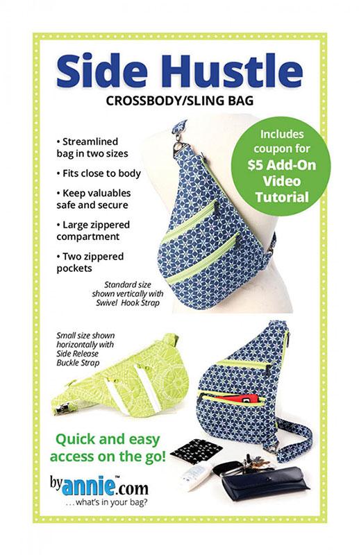 By Annie's Side Hustle Sling Bag Crossover Bag Pattern PBA-309
