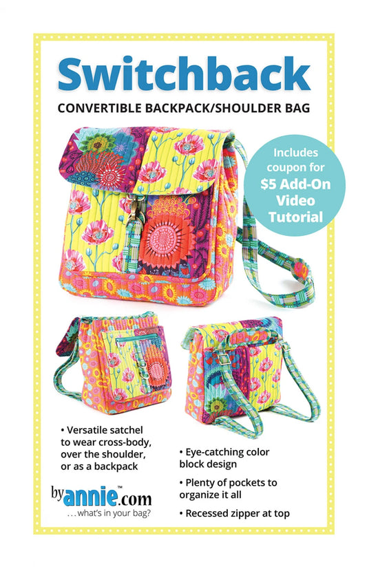 By Annie's Switchback Convertible Backpack Bag Pattern PBA-295