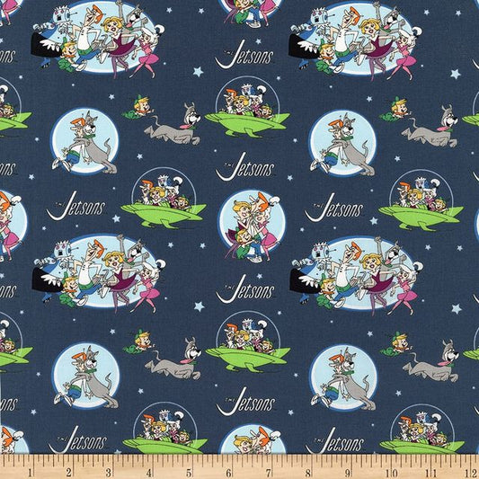 Jetsons Characters Blue Camelot Cotton Fabric