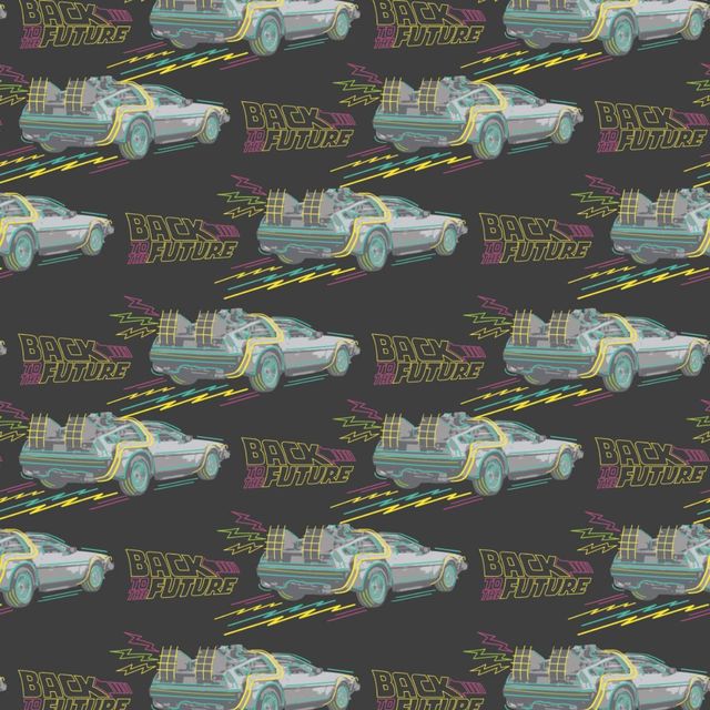 Back to the Future No Roads Grey Camelot Cotton Fabric