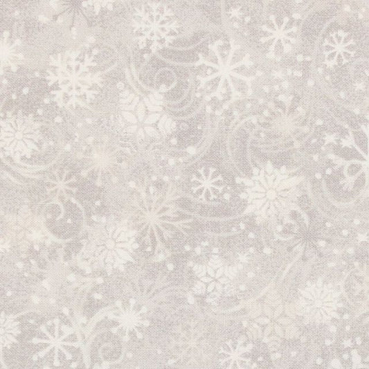 Making Seasons Bright Christmas Snowflakes Gray Choice Cotton Fabric