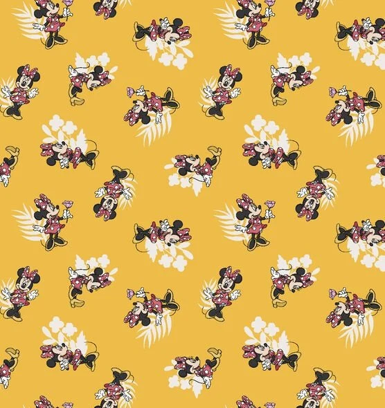 Disney Minnie Vintage yellow Springs Creative Cotton Fabric