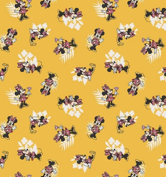 Disney Minnie Vintage yellow Springs Creative Cotton Fabric