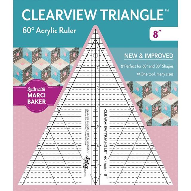 Clearview Triangle 8" Acrylic Ruler C & T Publishing