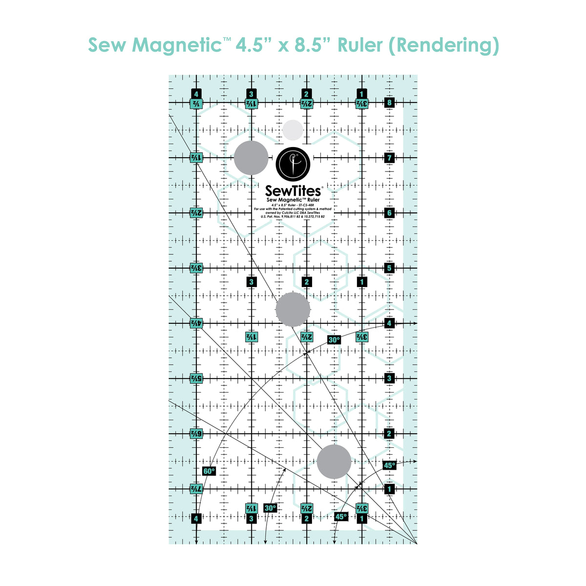 SewTites 4.5 x 8.5 inches Ruler Sew Magnetic SewTites ST-CS-48R