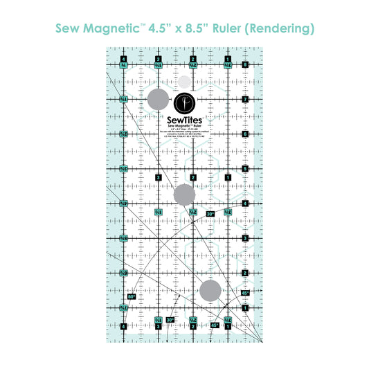 SewTites 4.5 x 8.5 inches Ruler Sew Magnetic SewTites ST-CS-48R