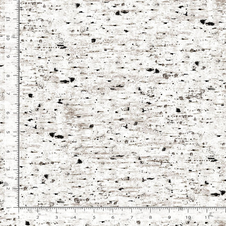 Cab Rubyles Birch Tree Texture Natural White Timeless Treasures Cotton Fabric