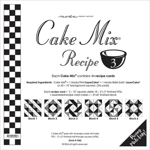 Cake Mix Recipe 3 44ct Paper Piecing Moda MD-CM3