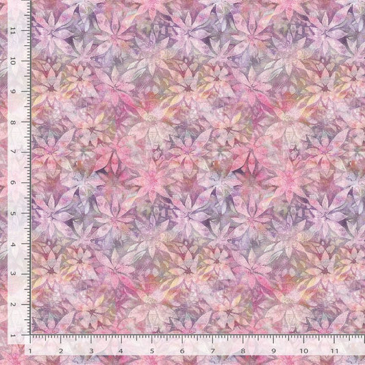 Calico Cat Shadow Floral Texture Pink Timeless Treasures Cotton Fabric TT-FLEUR-CD4119-PINK