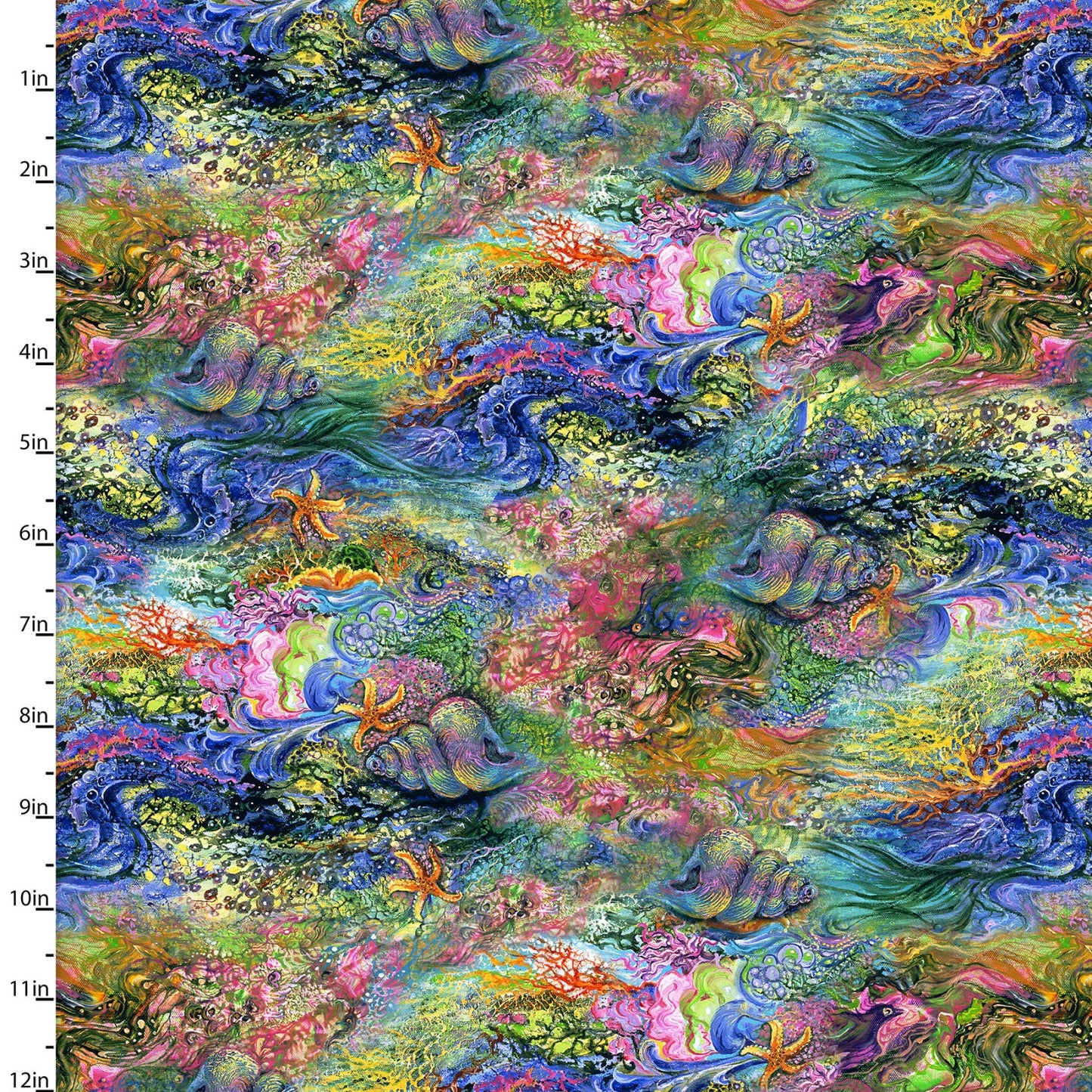 Call of Sea Tropical Coral Reef 2 Josephine Wall 3 Wishes Cotton Fabric