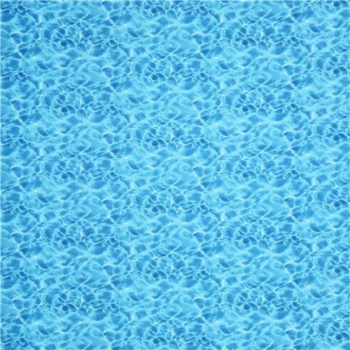 Calm Waves Blue Water Reflection Landscape Medley Elizabeth's Studio Cotton Fabric