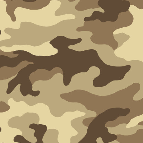 Camo Desert Army Quilting Treasures Cotton Fabric