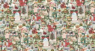 Candlelight Christmas Collage Repeat 24" Multi 3 Sisters Moda Cotton Fabric MD-44374-11