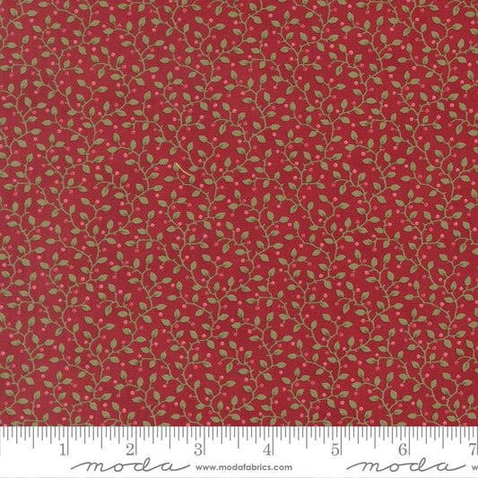 Candlelight Christmas Festive Blenders Vine Berry Crimson Red 3 Sisters Moda Cotton Fabric MD-44427-13