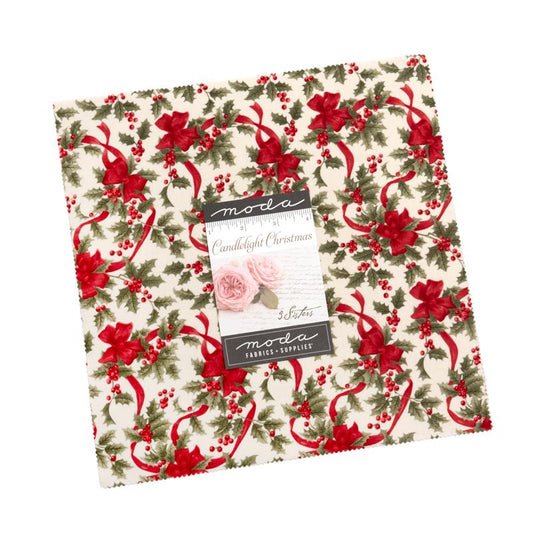 Candlelight Christmas 10" Squares Layer Cake 42pcs 3 Sisters Moda Fabrics Cotton Fabric MD-44420LC