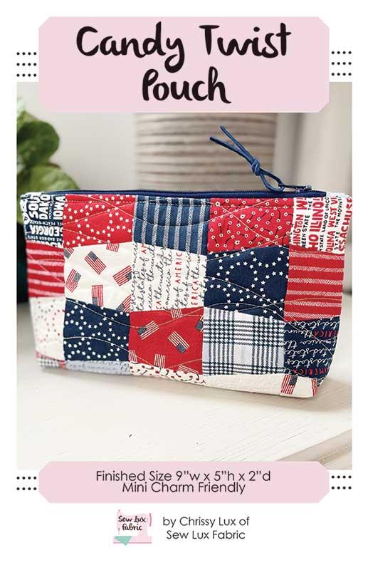 Candy Twist Pouch Bag Tote Pattern 9"x5"x2" Chrissy Lux Sew Lux Fabric & Gifts SLF-2302