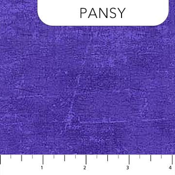 Canvas Texture Pansy Deborah Edwards Northcott Fabrics Cotton Fabric NC-9030-850